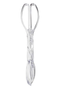 11" Clear Plastic Salad Serving Tongs, Bulk Catering Supplies Great for Casual and Semi-formal Gatherings (24 Ct.)