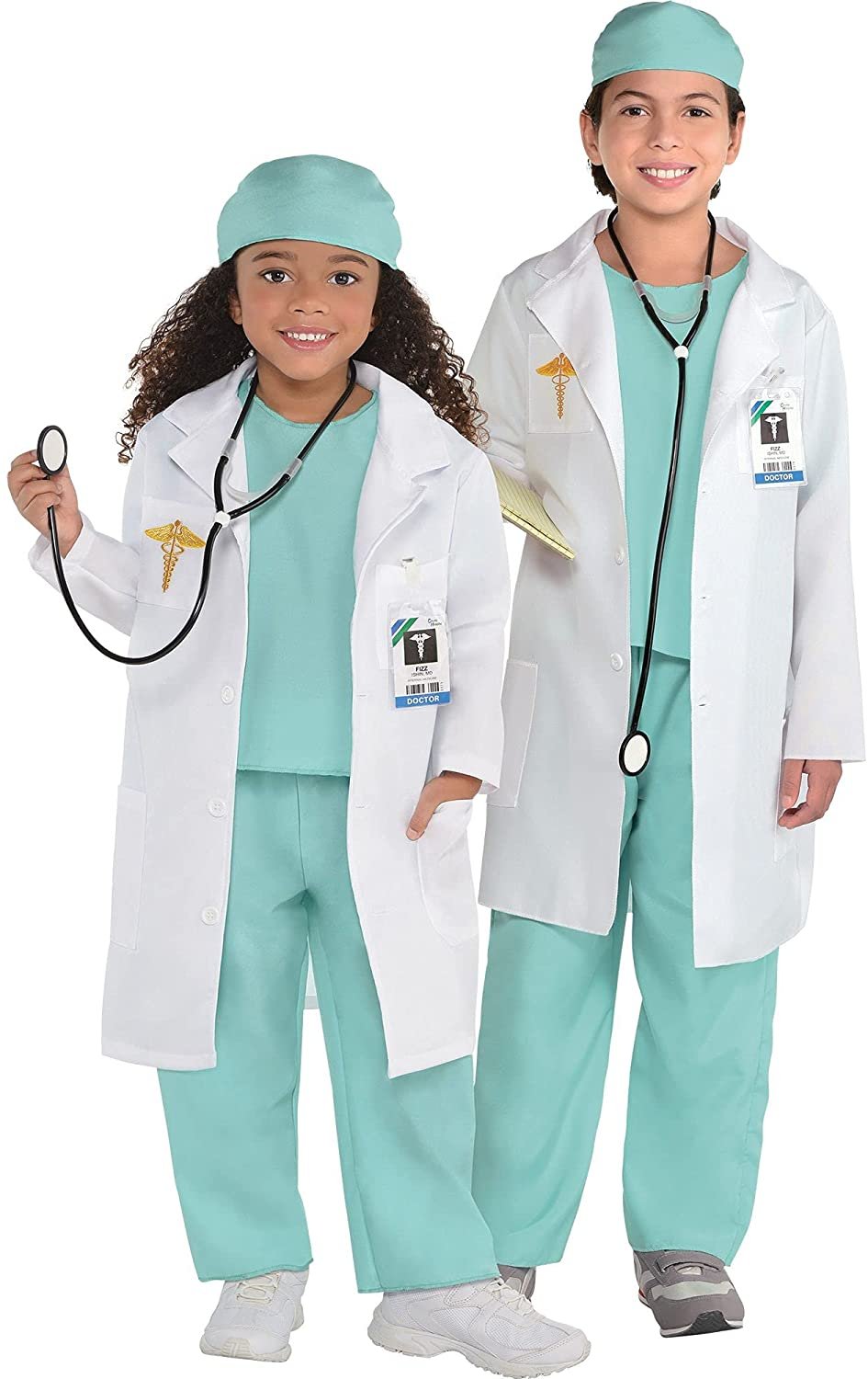 Amscan Unisex Doctor Halloween Costume for Kids, Includes Coat, Shirt, Pants, Hat, Stethoscope and Badge
