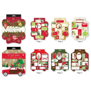 B-THERE Bundle of 120 Die-Cut Peel & Stick Christmas Gifting Labels, Holiday...
