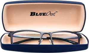 BLUEOUT Armor Virtually-Clear Blue Light Blocking Glasses, Farsighted, Nearsighted Blue Blocker for Reading and Everyday Use