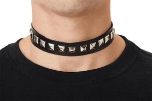 amscan 840712 Black Choker with Silver Studs | 1 Piece, Gold, One Size