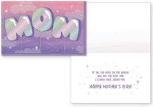 Load image into Gallery viewer, B-THERE Happy Mother&#39;s Day Greeting Card, Large Handmade Beautifully Embellished W/Tip-ons, Foil, Glitter, Envelope for Mother, Daughter, Sister or Grandmother (Mom Pink)
