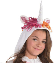 Load image into Gallery viewer, amscan Girls Unicorn Hooded Onesie, Small ( 4-6)- 1 pc., Multicolor
