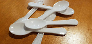 Tasting Spoons 3" PS Plastic Tasting Spoons, Great Dessert Spoon Disposable Mini Spoons (500 Count, White)