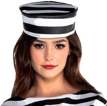 Load image into Gallery viewer, amscan 840258 Women Jail Prisoner Costume Set - Standard Size Black/White

