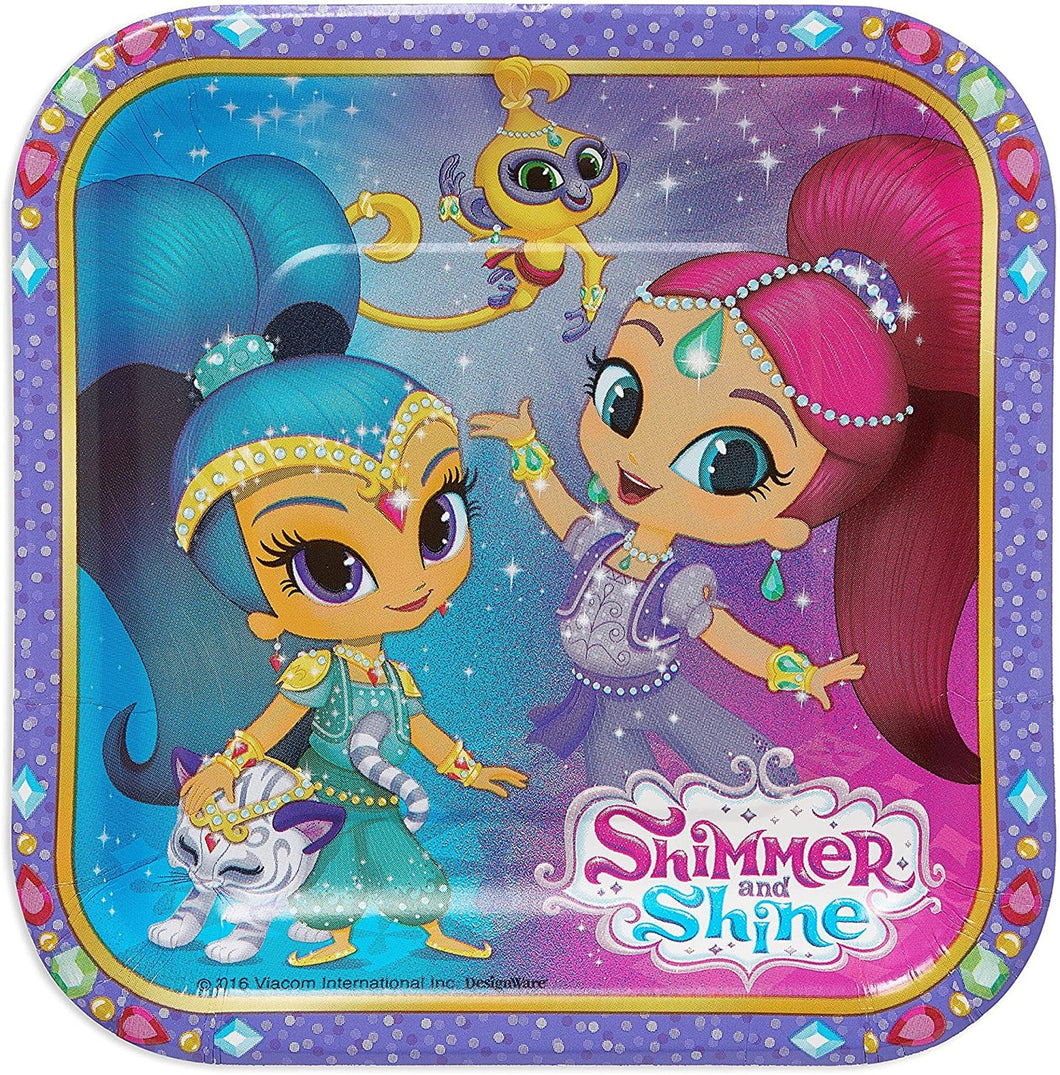 American Greetings Shimmer & Shine Paper Dessert Plates, 8 Count