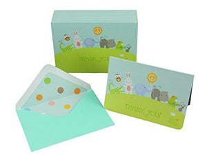 Baby Shower Thank You Cards, Envelopes & Keepsake Box “Global Gathering – 10 Blank Inside Notecards w/ 11 Matching Envelopes – Baby Shower Cards, Invitation Cards, Stationery Note Cards