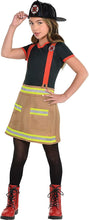 Load image into Gallery viewer, Party City Wild Fire Firefighter Halloween Costume for Girls, Includes Dress and Hat
