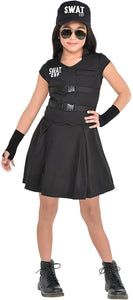 Amscan SWAT Girl Halloween Costume for Children Includes Dress and Fingerless Gloves