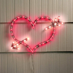 Impact Innovations Lighted Window Decoration, Heart and Arrow