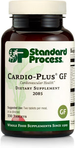 Standard Process Cardio-Plus GF (Gluten Free) - Supports Heart Health and Blood Flow from Vitamin C, Vitamin E, Riboflavin, Niacin, Vitamin B6, Choline, Selenium, and More - 330 Tablets