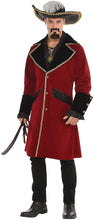 Load image into Gallery viewer, Amscan (AMSDD) Adult Pirate Captain Long Jacket- 1 pc, Multicolor, One Size
