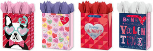B-THERE Bundle 4 Medium Gift Bags Valentine’s Day, Anniversary, Mother’s Day, Birthday, Tissue Paper Included