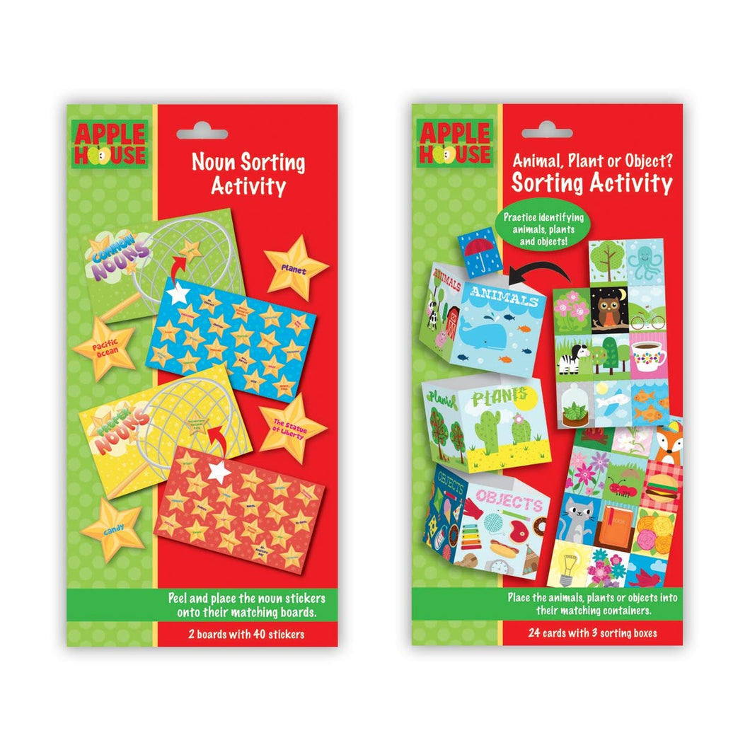 B-THERE Bundle of 2 Noun Sorting Activities for Children. Noun Sorting Activity and Animal Plant or Object? Sorting Activity