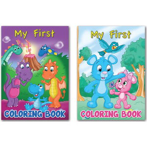 B-THERE My First Toddler Coloring Book w/ Baby Dinosaurs and Pets, 2 Pack