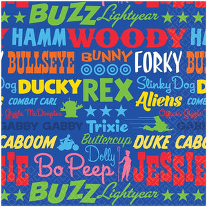amscan Toy Story 4" Blue Printed Beverage Party Napkins, 5" x 5", 16 Ct.
