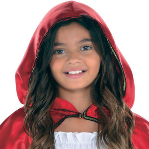 Suit Yourself Fairytale Red Riding Hood Costume for Girls, Includes a Detailed Red Dress and a Matching Cape