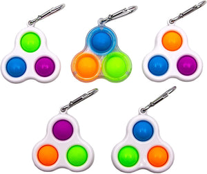 B-THERE Fidget Toys for Kids and Adults Cool Sensory ADHD Autism Set of 25 Push Pop it Bubble Pea Flip Chain Cube Marble Snake Great for The Classroom