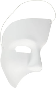 Amscan 365669 White Phantom Mask, 1ct
