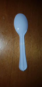 Tasting Spoons 3" PS Plastic Tasting Spoons, Great Dessert Spoon Disposable Mini Spoons (500 Count, White)