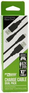 KMD Compatible with Xbox One 10ft USB Charge Cable Twin Pak for Controller