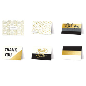 B-THERE Bundle of 48 Stationery Thank You Enclosure Cards w/Envelopes, 6 Designs