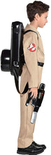 Load image into Gallery viewer, Party City Ghostbusters Costume with Proton Pack for Children, Includes Jumpsuit with Zippers and Backpack
