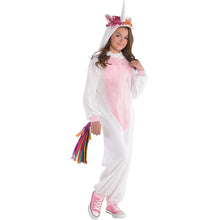 Load image into Gallery viewer, amscan Girls Zipster Unicorn Onepiece Costume - Large (12-14), Multicolor
