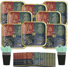 Load image into Gallery viewer, B-THERE Harry Potter Birthday Party Pack Seats 8 - Napkins, Plates and Cups - Childrens Harry Potter Party Supplies
