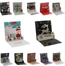 Load image into Gallery viewer, Pop Up Christmas Cards Set of 12 Popup Card For Kids, Adults, Men, Women
