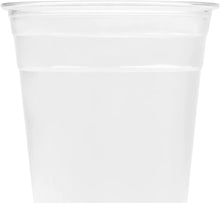 Load image into Gallery viewer, Clear Plastic Cups with Flat Lids Summer Party Cups Disposable Recyclable PET Plastic (20oz) (50)
