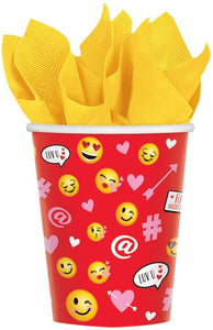 Valentine Emoji 9oz Cups