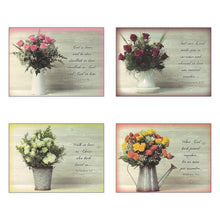 Load image into Gallery viewer, Pack of 12 Religious Boxed Enclosure Cards - Rose Bouqet - Wedding Card Pack, Envelopes Included
