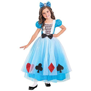 Girls Miss Wonderland Costume - Small (4-6) Blue
