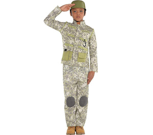 amscan Boys Combat Soldier Costume - Small (4-6), Multicolor