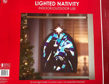 Load image into Gallery viewer, Lighted Nativity Scene Christmas Window Decoration
