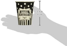 Load image into Gallery viewer, Amscan Disposable Chalkboard Birthday Paper cups, 9 oz, Black
