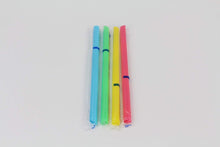 Load image into Gallery viewer, Large Milkshake Straws - Extra Wide Diameter - 40ct/Poly Bag. Cellophane Wrapped, Bright Colors Smoothie Iced Coffee Straws
