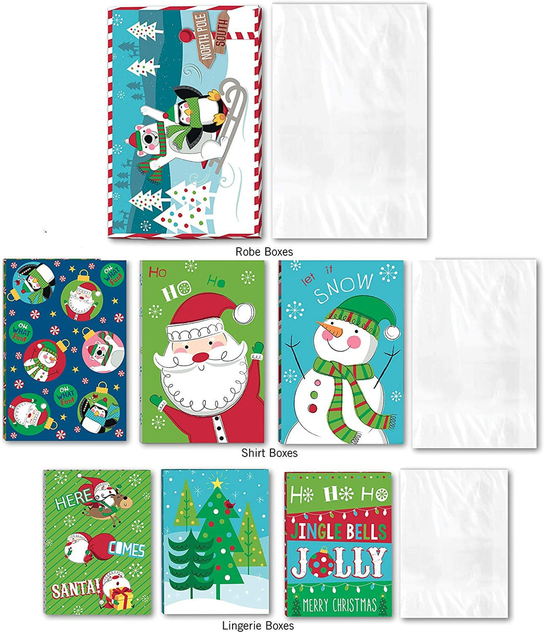 Bundle of 20 Christmas or Holiday Assorted Printed Gift Clothes Boxes