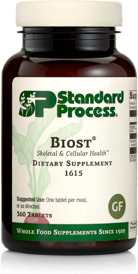 Standard Process Biost - Teeth and Bone Health Supplement with Whole Food Magnesium Citrate, Calcium Lactate, Manganese, and More - 360 Tablets