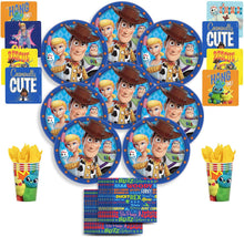 Load image into Gallery viewer, B-THERE Disney/Pixar Toy Story 4 Party Pack Bundle - Toy Story 4 Birthday Set, Seats 8: Plates, Cups,...
