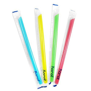300 ct. Boba Bubble Tea Straws - approx. 9" x 0.5" [ Individually Wrapped ]