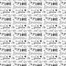 Load image into Gallery viewer, B-THERE Wedding Gift Wrap Wrapping Paper for Women, Men, Party, Adults. 4 Different Designs of 6 ft X 30 Roll! Includes Rings, Bells, Cake, Hearts, Love, Bride and Groom
