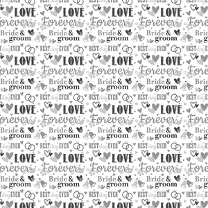 B-THERE Wedding Gift Wrap Wrapping Paper for Women, Men, Party, Adults. 4 Different Designs of 6 ft X 30 Roll! Includes Rings, Bells, Cake, Hearts, Love, Bride and Groom