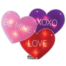 Load image into Gallery viewer, Impact 16 Lighted Valentines Day Heart - Be Mine XOXO Love Window Shimmer Decoration
