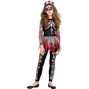 amscan Girls Scared to The Bone Costume - Large (12-14), Multicolor