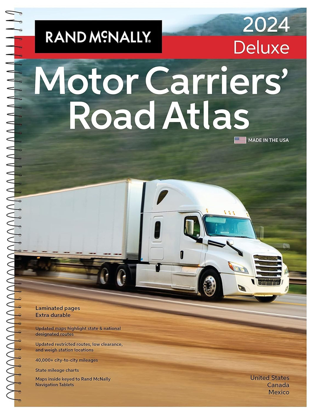 Rand McNally 2024 Deluxe Motor Carriers' Road Atlas: United States, Canada, Mexico (Rand McNally Motor Carriers' Road Atlas)