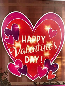 Lighted Valentine's Heart Window Decoration