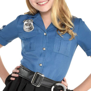 Police Dress Halloween Costume for Girls, Medium, with Included Accessories, by Amscan