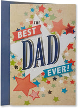 Load image into Gallery viewer, B-THERE Happy Father&#39;s Day Greeting Card, Large Handmade Beautifully Embellished W/Tip-ons, Foil, Glitter, Ribbon, Envelope for Father, Son, Grandfather (Happy Father&#39;s Day, Fishing)
